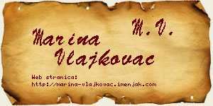 Marina Vlajkovac vizit kartica